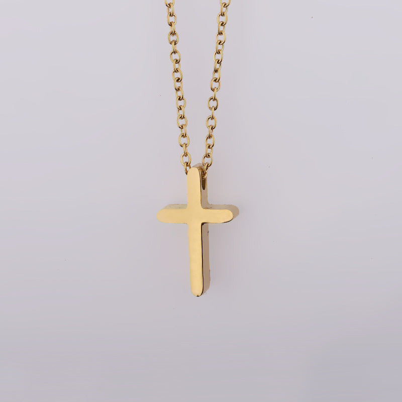 Women's & Men's Hole Bead Cross For One Pair Necklaces