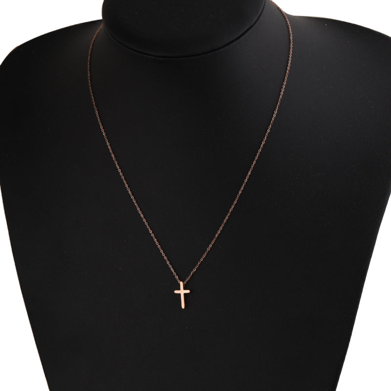 Women's & Men's Hole Bead Cross For One Pair Necklaces