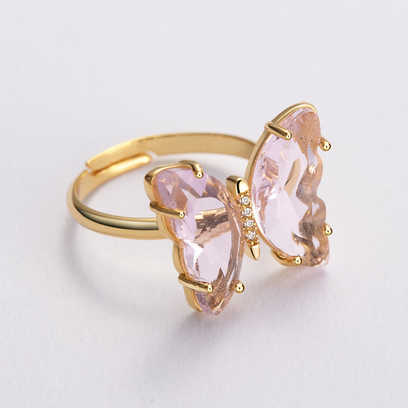 Fashion Gold-plated Open Finger Copper Jewelry Rings