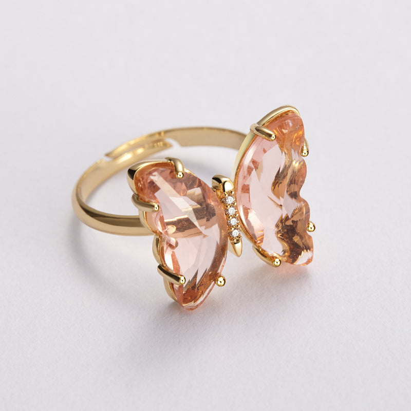 Fashion Gold-plated Open Finger Copper Jewelry Rings