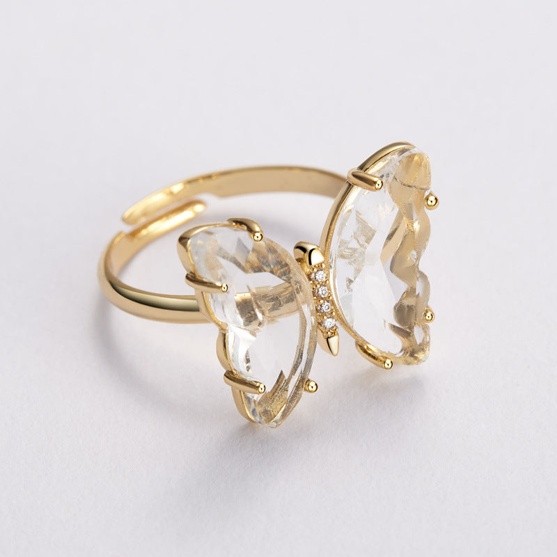 Fashion Gold-plated Open Finger Copper Jewelry Rings