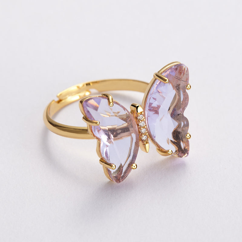 Fashion Gold-plated Open Finger Copper Jewelry Rings