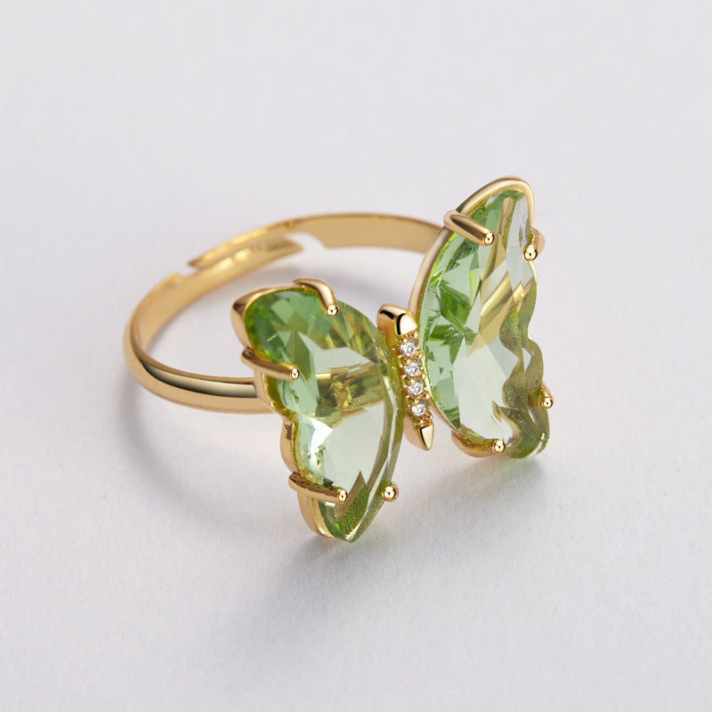 Fashion Gold-plated Open Finger Copper Jewelry Rings