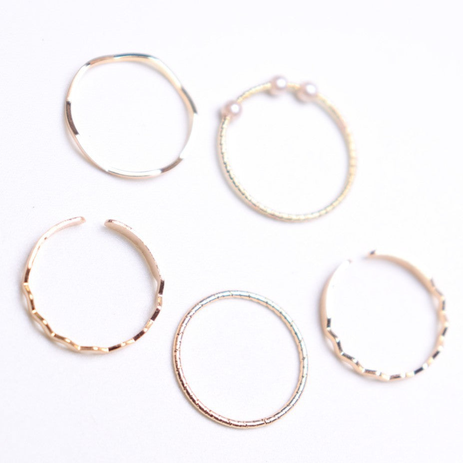 Han Simple Pieces Set Finger Personality Rings