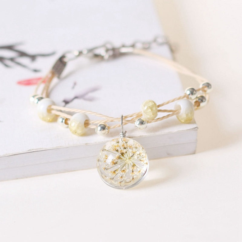 Creative Design Fresh Simple Female Personality Dried Bracelets