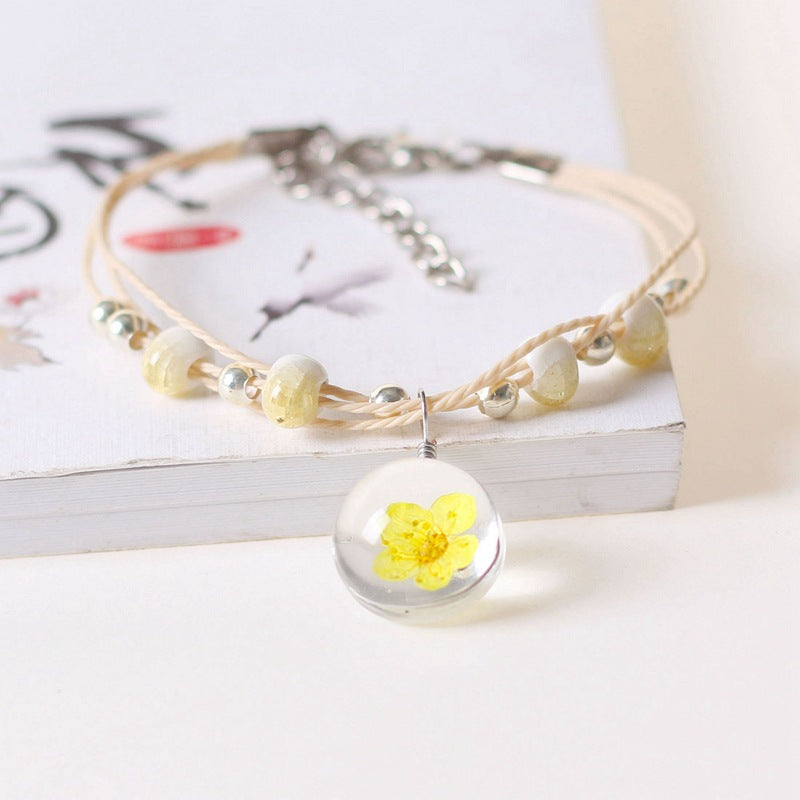 Creative Design Fresh Simple Female Personality Dried Bracelets