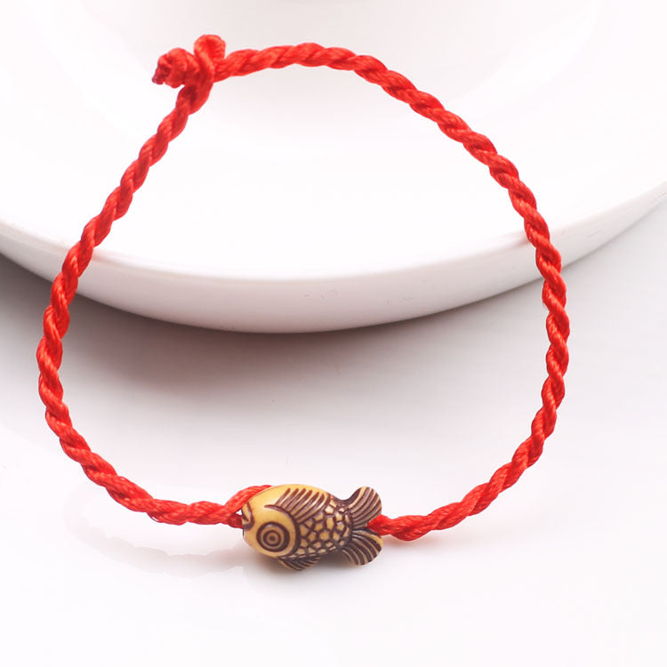 Stall Walnut Life Braided Red Rope Bracelets