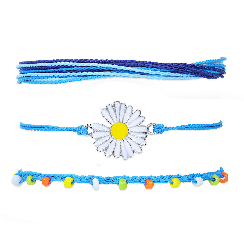 Bohemian Anklet Waterproof Wax Line Woven Bracelets