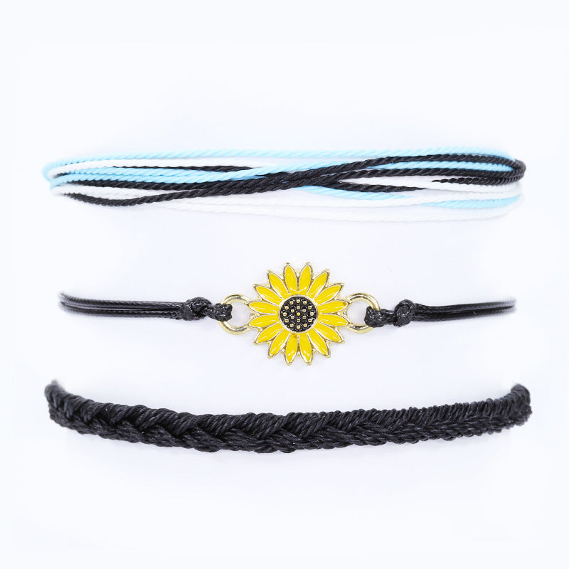 Bohemian Anklet Waterproof Wax Line Woven Bracelets
