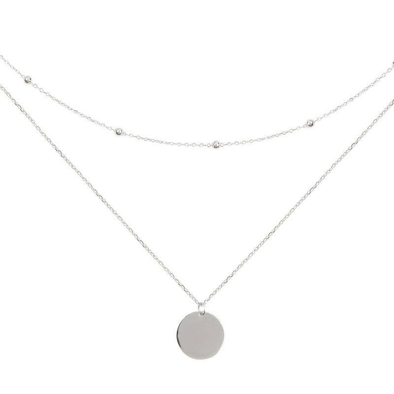 Simple Round Female Design Temperament Clavicle Necklaces