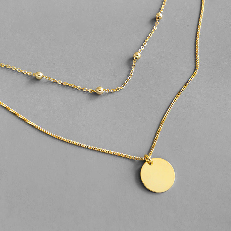 Simple Round Female Design Temperament Clavicle Necklaces