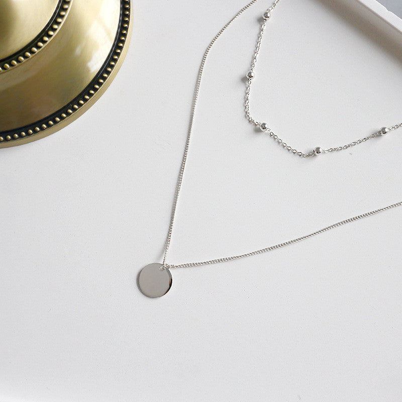 Simple Round Female Design Temperament Clavicle Necklaces