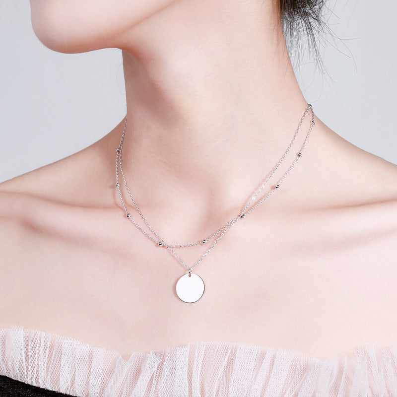 Simple Round Female Design Temperament Clavicle Necklaces