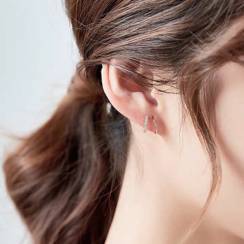 Women's & Men's Sier For Niche Temperament Simple Light Luxury Earrings