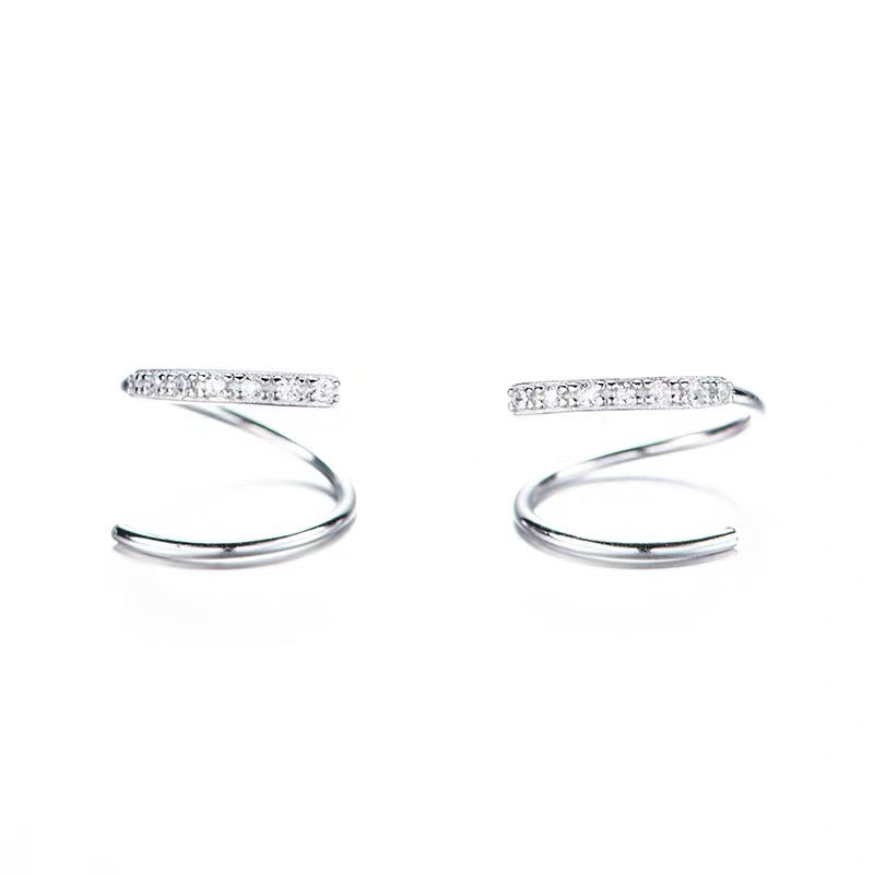Women's & Men's Sier For Niche Temperament Simple Light Luxury Earrings