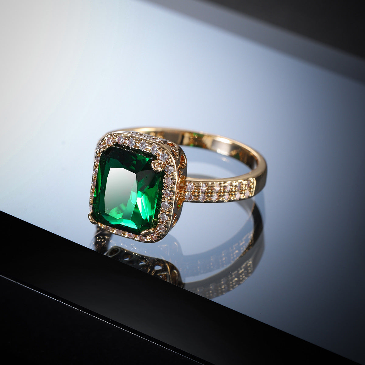 Women's Popular Ornament Creative Copper Zircon Gold-plated Rings