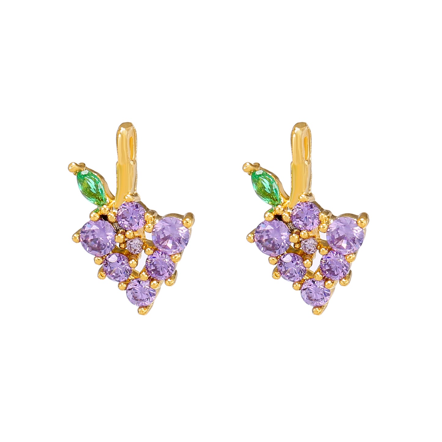 Fashion Creative Fruit Gold Plated Color Earrings