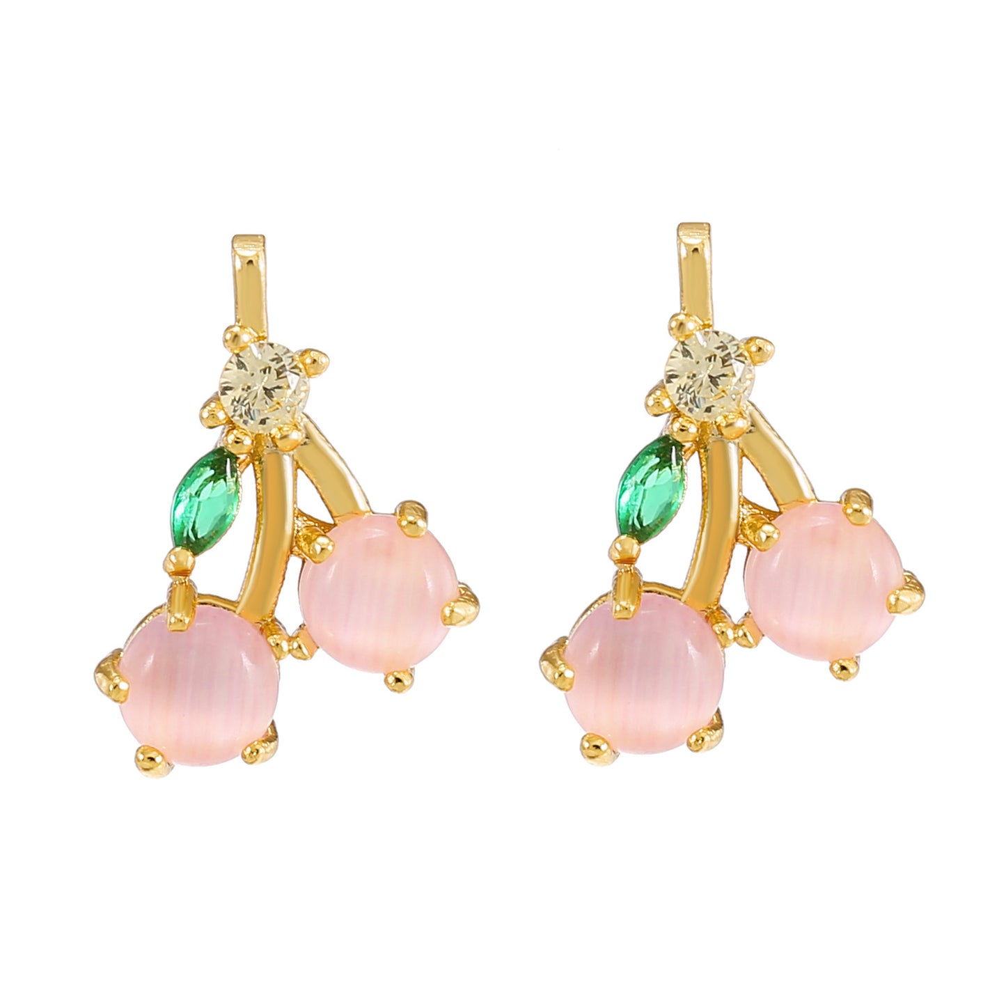 Fashion Creative Fruit Gold Plated Color Earrings