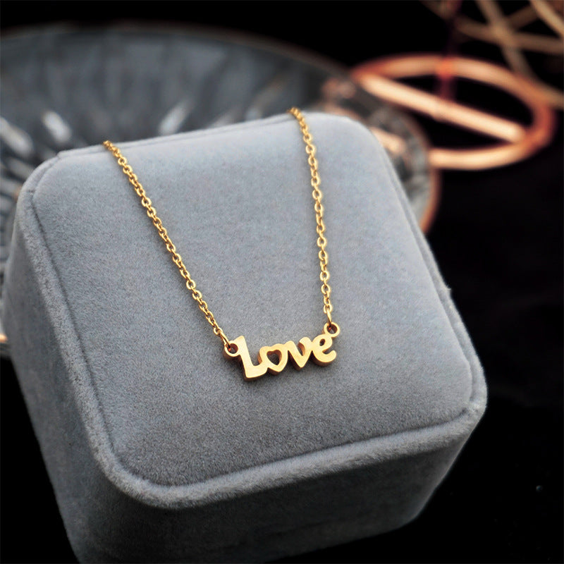 Titanium Steel Simple Fashion Back Clavicle Necklaces