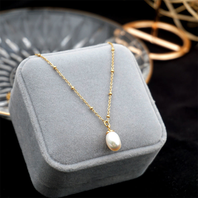 Titanium Steel Simple Fashion Back Clavicle Necklaces