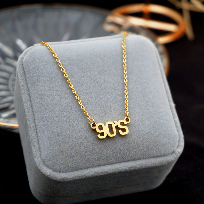 Titanium Steel Simple Fashion Back Clavicle Necklaces