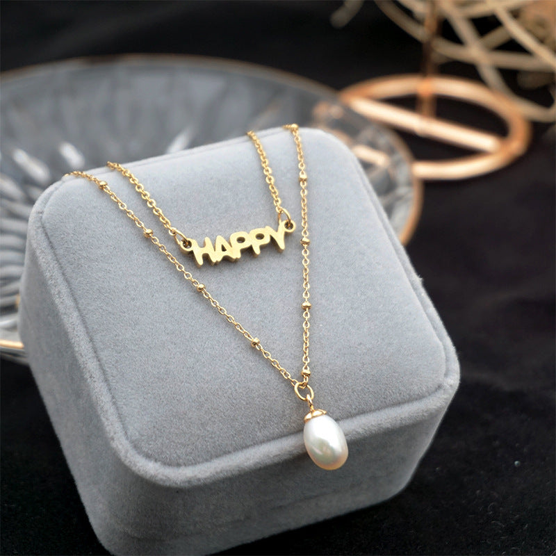 Titanium Steel Simple Fashion Back Clavicle Necklaces