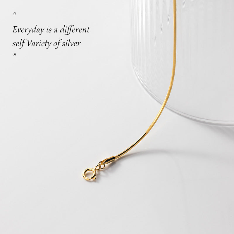 Plated Female Sweet Snake Bone Single Chain Bracelets