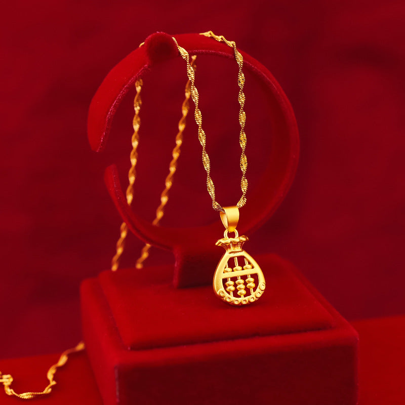 Gold Abacus Purse Female Vietnam Placer Pendants