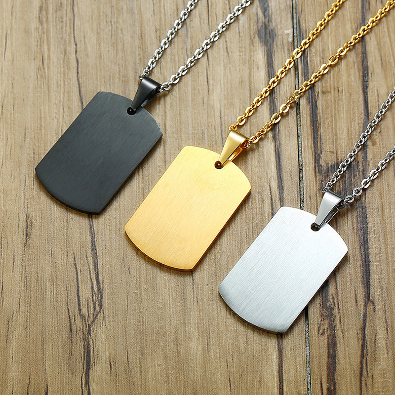 Stainless Steel Medical Logo Black Golden Necklaces