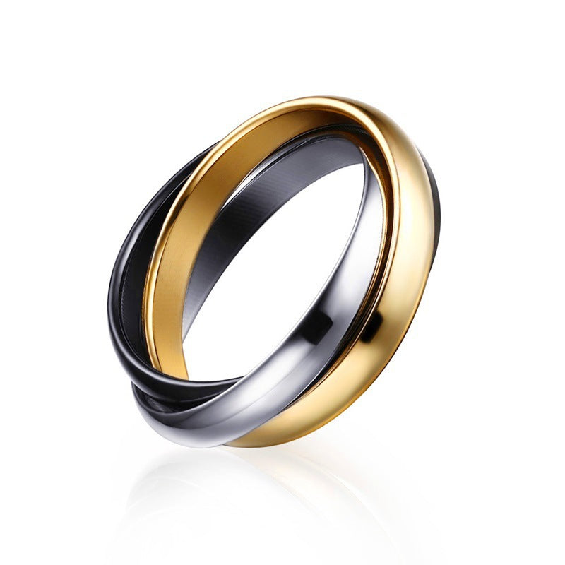 Jewelry Ornament Three-in-one Plain Surface Fashion Rings