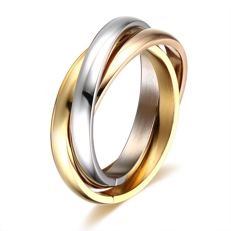 Jewelry Ornament Three-in-one Plain Surface Fashion Rings