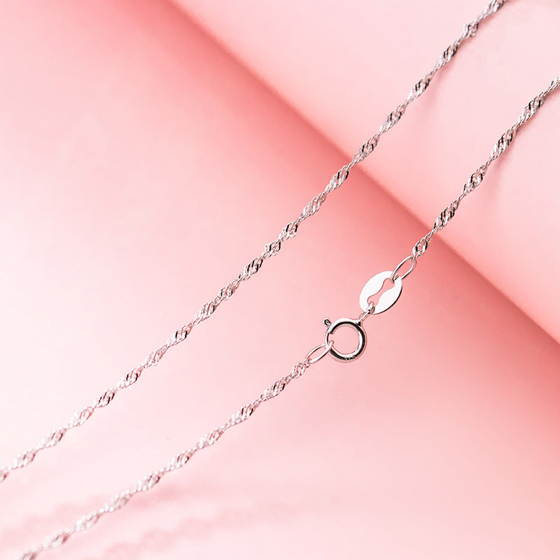 Women's Sier Gold-plated Sweet Single Chain Clavicle Necklaces