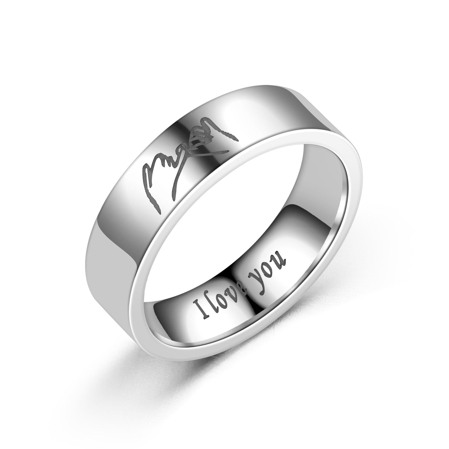 Titanium Steel Vintage Love Hand In Rings