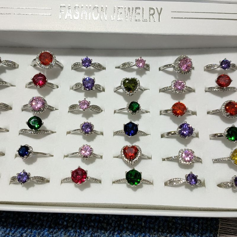 Women's Durable Diamond Pen Rhinestone Color Rings