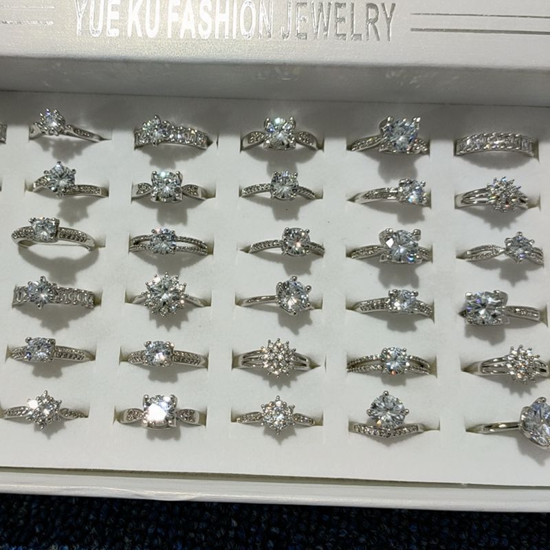 Women's Durable Diamond Pen Rhinestone Color Rings