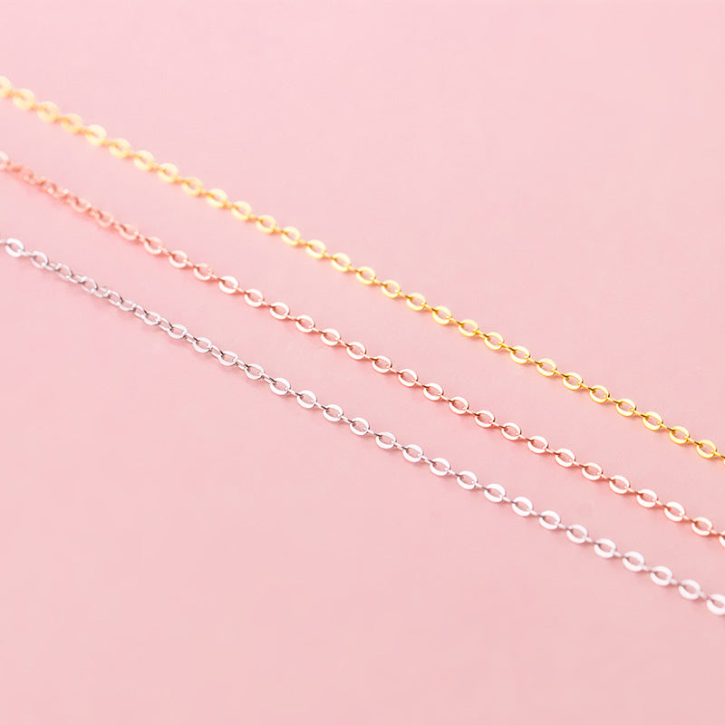 Women's Sier Gold-plated Sweet Single Chain Clavicle Necklaces