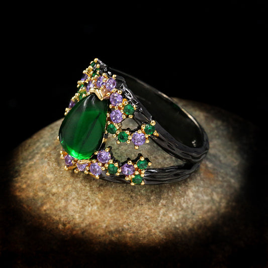 Italian Craft Handmade Jewelry French Retro Romantic Rings
