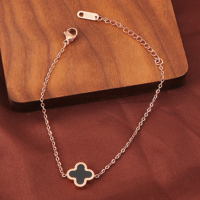 Double-sided Titanium Steel Female Popular Handmade Ornament Bracelets