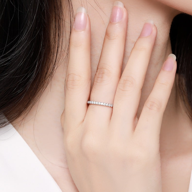 Sier Karat Color Moissanite Artificial Diamond Very Rings