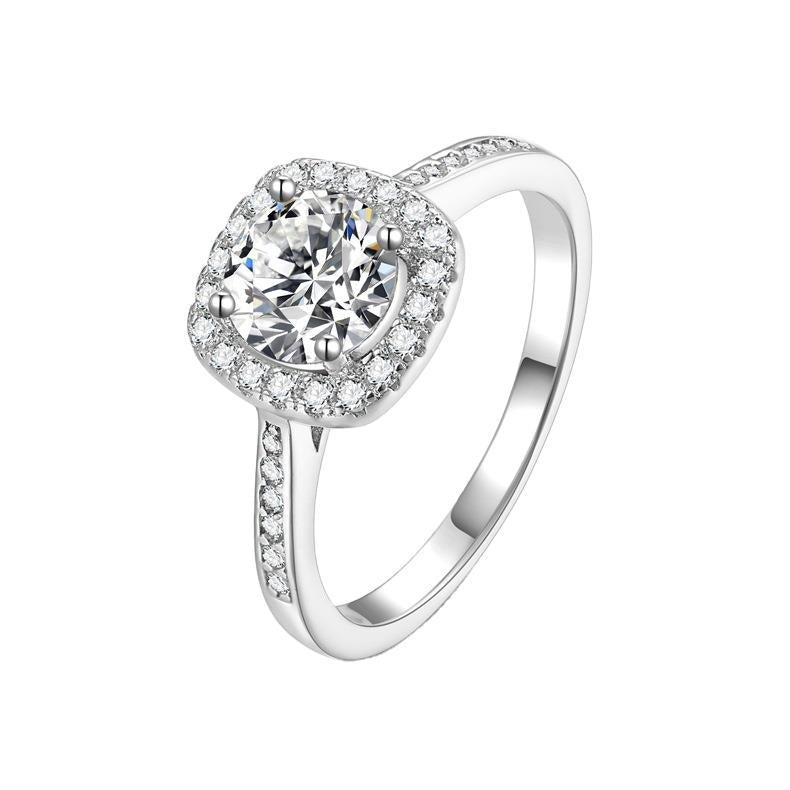 Women's Classic Luxury Square Bag Moissanite Eardrop Rings