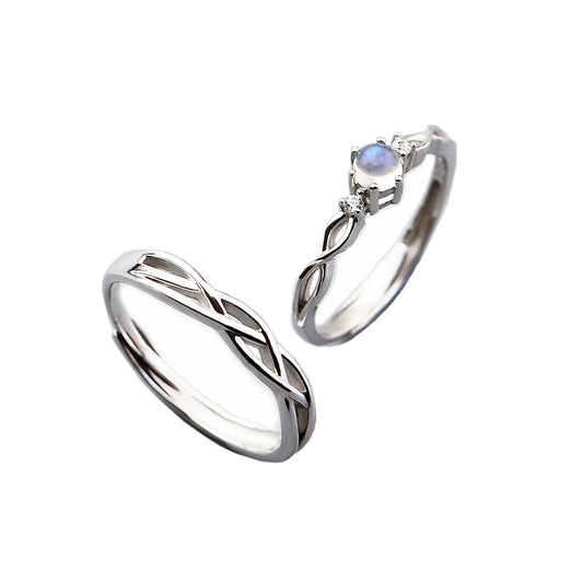 Women's & Men's Design Simple Temperamental Cold Style Open Rings
