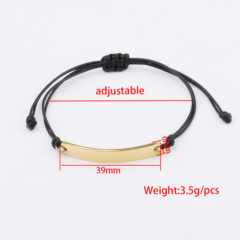 Mirror Stainless Steel Curved Long Woven Bracelets