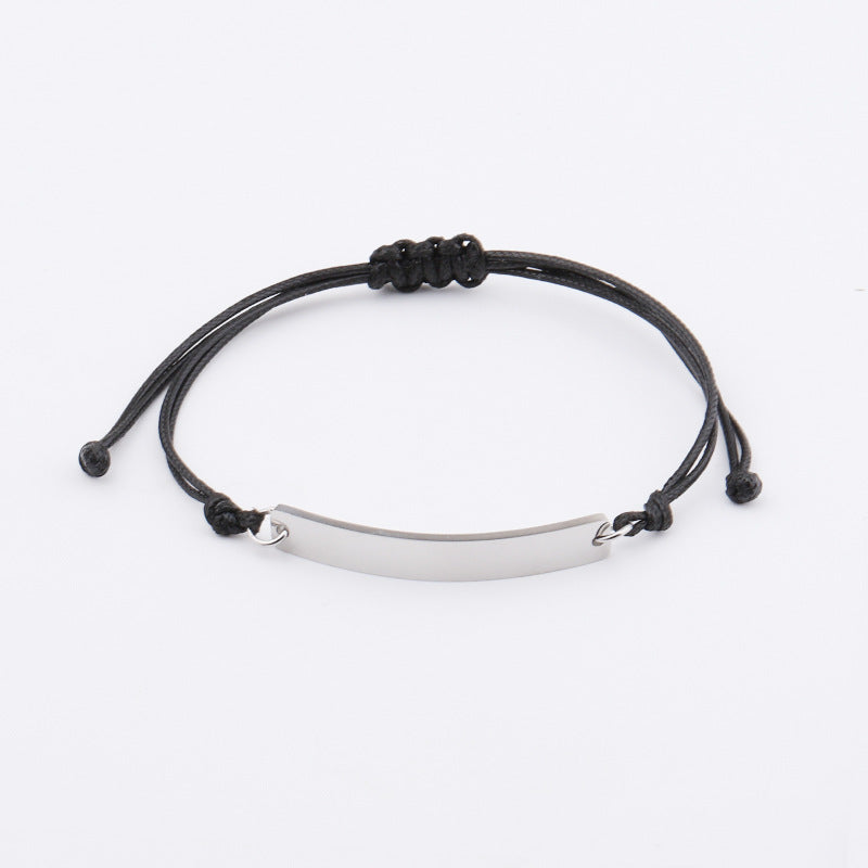 Mirror Stainless Steel Curved Long Woven Bracelets