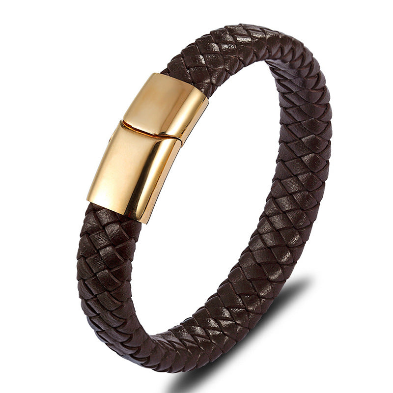 High Quality Stainless Steel Leather Authentic Bracelets