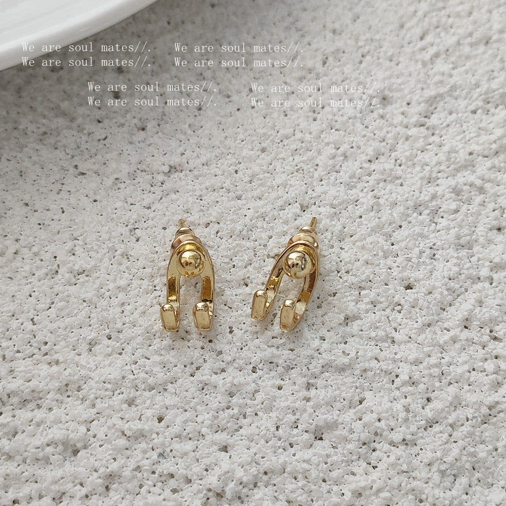 Plated Real Gold One Style For Geometric Ear Graceful Rings