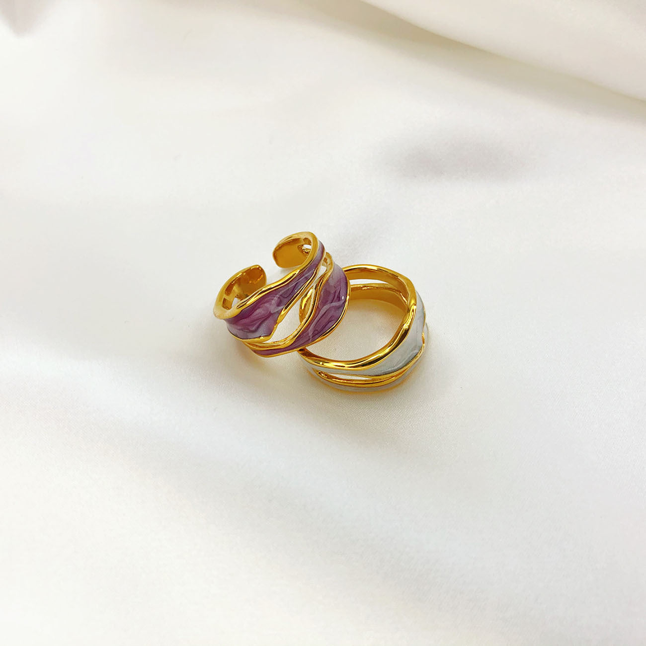 Women's Opening Real Gold Plating Fashion Temperament Rings