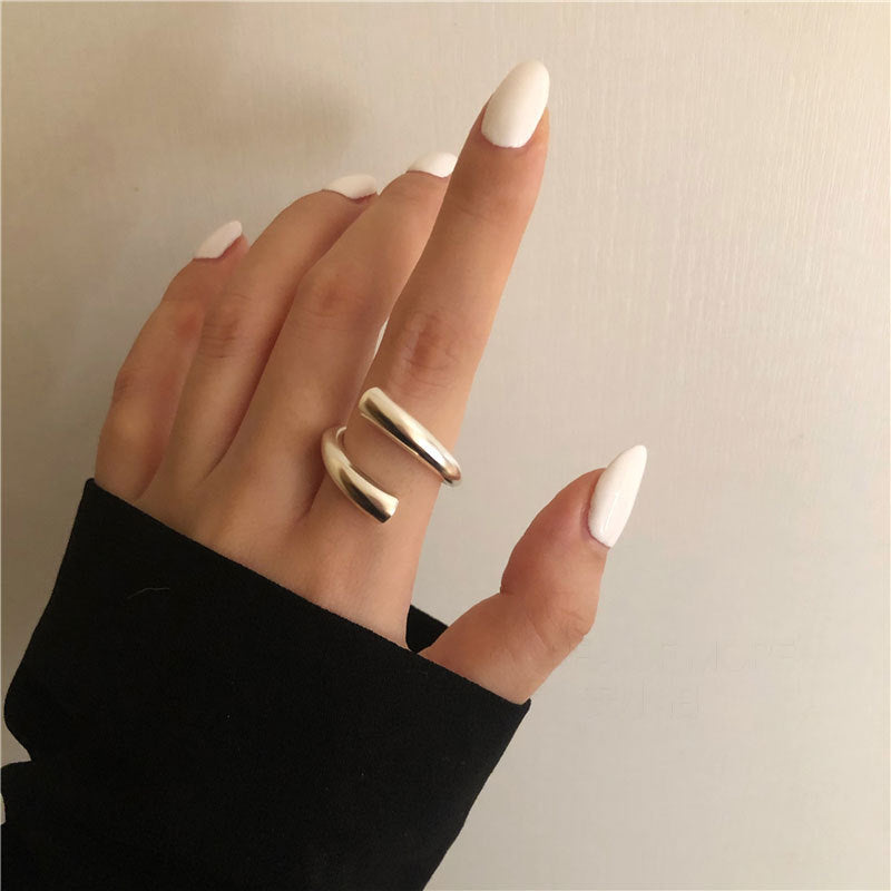 Women's Niche Designer High-grade Cross Hollow Fashion Rings
