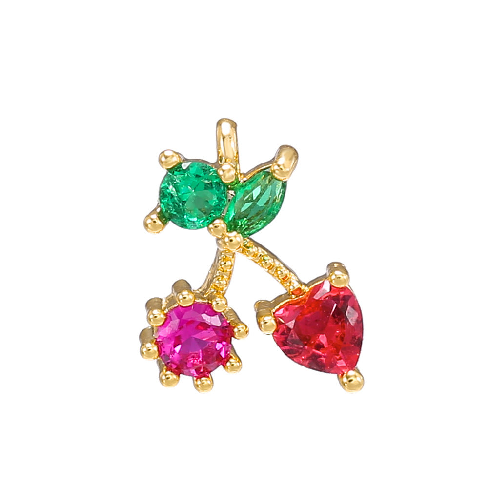 Fashion Creative Fruit Gold Plated Color Earrings