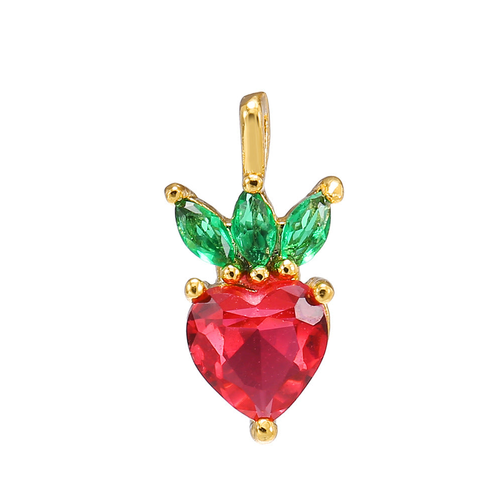 Fashion Creative Fruit Gold Plated Color Earrings