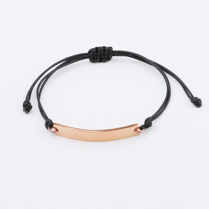 Mirror Stainless Steel Curved Long Woven Bracelets